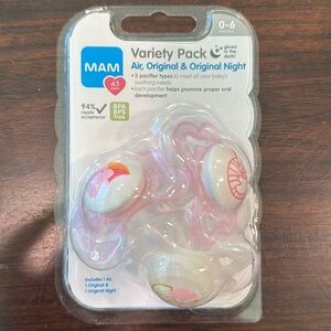 *5/$20 or 3/$15* MAM Variety Pacifier Pack 0-6 months